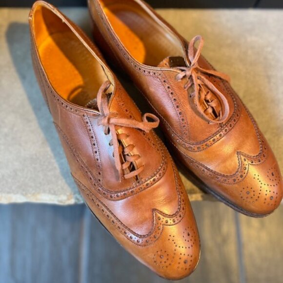 Benchmade in England Cole Haan British Tan Oxford with Broguing